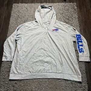 Buffalo Bills Fanatics Hoodie Mens 4XL Gray Pullover Long Sleeve NFL Logo